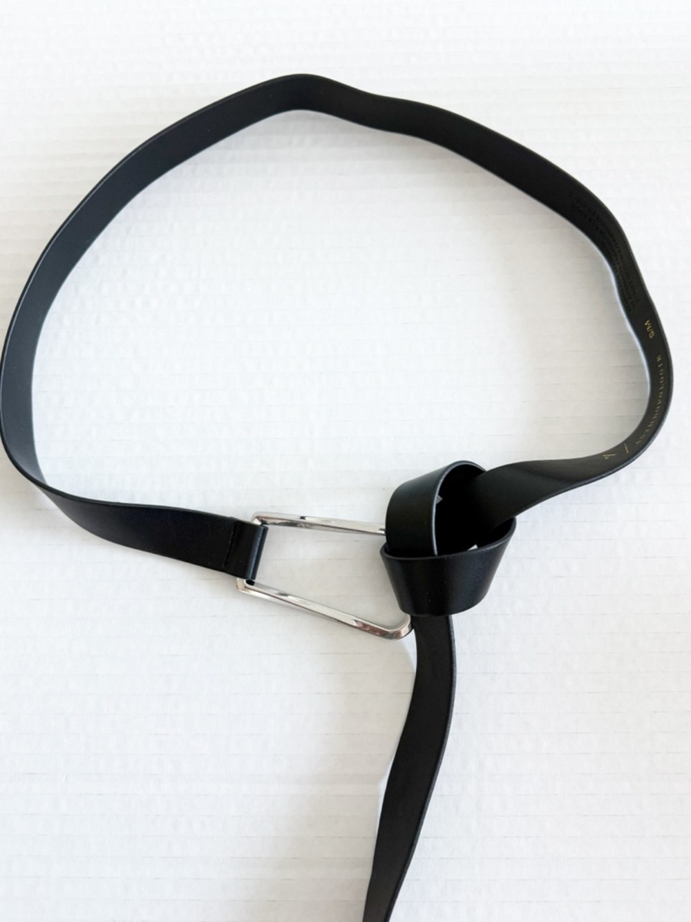 Anthropologie Black Wrap Belt with Silver Buckle - Picture 7 of 8